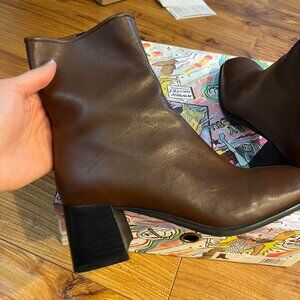 Jeffrey Campbell Brown Boots with Square Toe